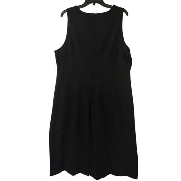 J Crew Black Ponte Knit Stretch Sleeveless Sheath Dress Minimalist Versatile 18 - Picture 3 of 15